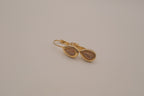 Vintage gold teardrop leverback earrings