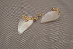 Gold dolphin mother-of-pearl earrings&nbsp;