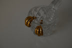 Vintage Gold toned ribbed earrings