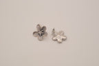 Antique silver flower stud earrings
