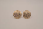 Vintage floral button clip-on earrings&nbsp;
