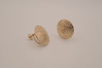 Vintage floral button clip-on earrings&nbsp;
