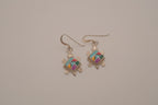 Southwestern-style sterling silver turtle dangle earrings