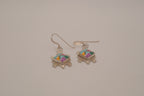 Southwestern-style sterling silver turtle dangle earrings