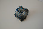 Blue adjustable cuff Bangle bracelet