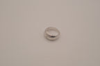 Modernist silver tone flush-set stone ring