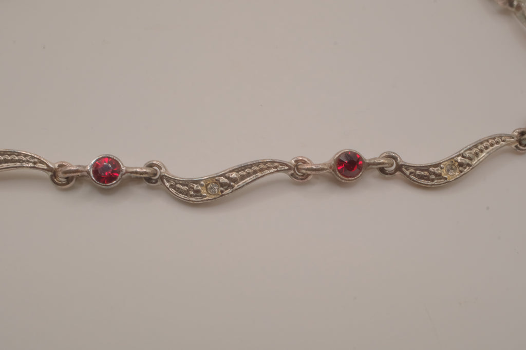 Vintage Avon wavy link rhinestone bracelet
