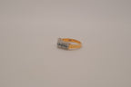 Vintage multi-row GEP sapphire band ring