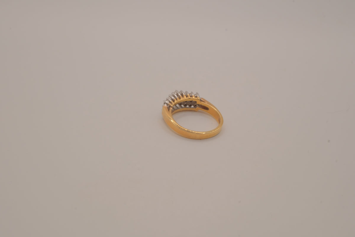 Vintage multi-row GEP sapphire band ring