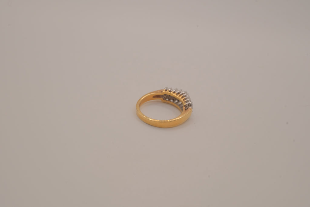 Vintage multi-row GEP sapphire band ring