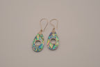 Sterling silver Abalone shell teardrop dangle earrings