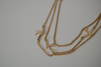 Vintage triple-layered flying birds necklace