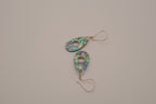 Sterling silver Abalone shell teardrop dangle earrings