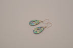 Sterling silver Abalone shell teardrop dangle earrings