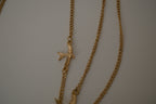 Vintage triple-layered flying birds necklace