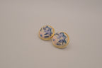 Vintage Pastel round stud earrings