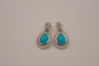 Vintage Avon faux turquoise teardrop clip-on earrings