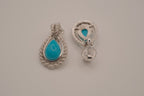 Vintage Avon faux turquoise teardrop clip-on earrings