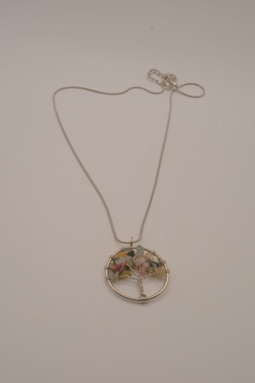 Wire-wrapped "Tree of Life" pendant necklace