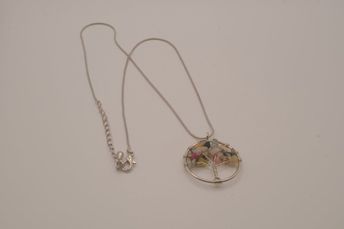 Wire-wrapped "Tree of Life" pendant necklace