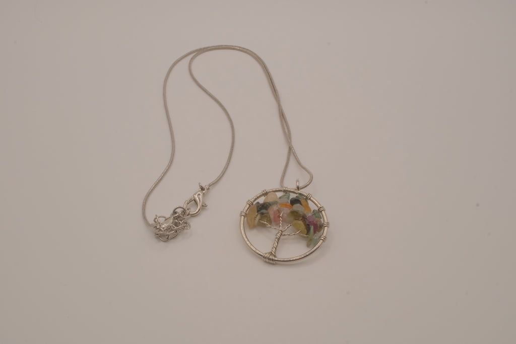 Wire-wrapped "Tree of Life" pendant necklace
