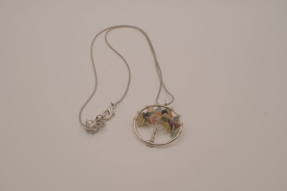 Wire-wrapped "Tree of Life" pendant necklace