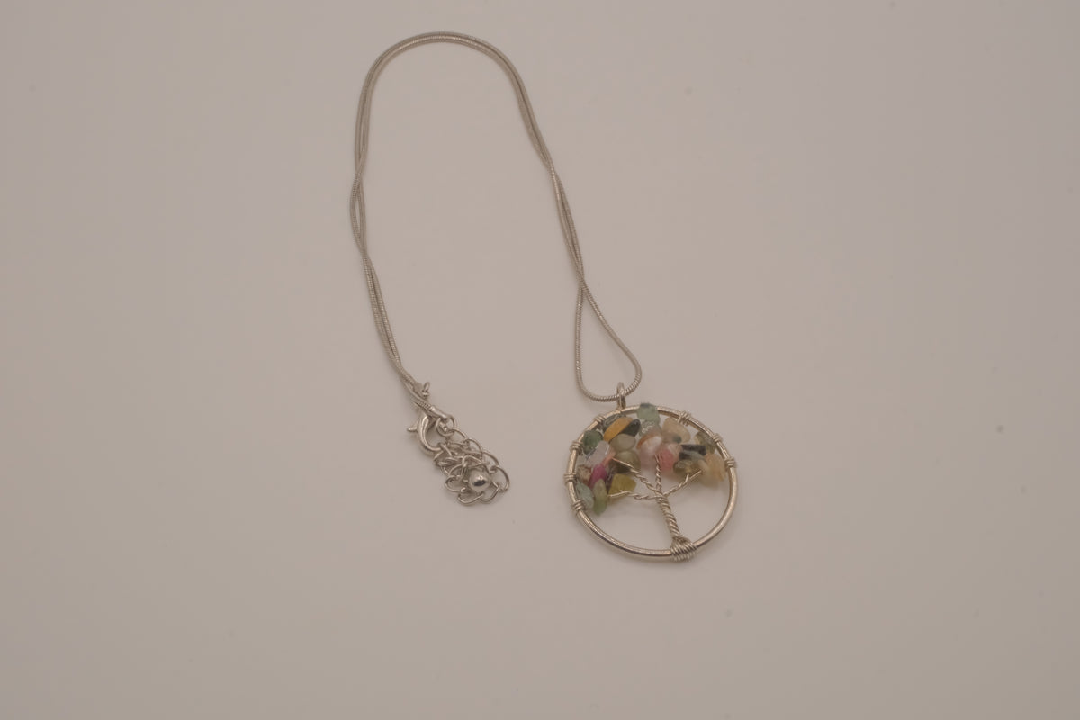 Wire-wrapped "Tree of Life" pendant necklace