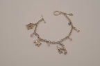 Vintage-style Canine silver charm bracelet