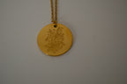 Vintage December birth flower pendant necklace
