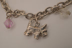Vintage-style Canine silver charm bracelet