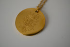 Vintage December birth flower pendant necklace