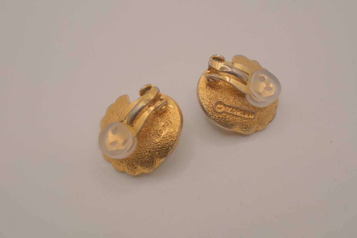 Vintage D’Orlan shell-shaped clip-on earrings