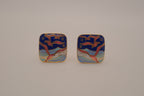 Vintage cloisonné enamel Seagull clip-on earrings