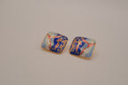 Vintage cloisonné enamel Seagull clip-on earrings