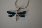 Abalone shell DragonFly pendant necklace