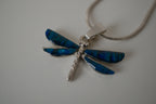 Abalone shell DragonFly pendant necklace
