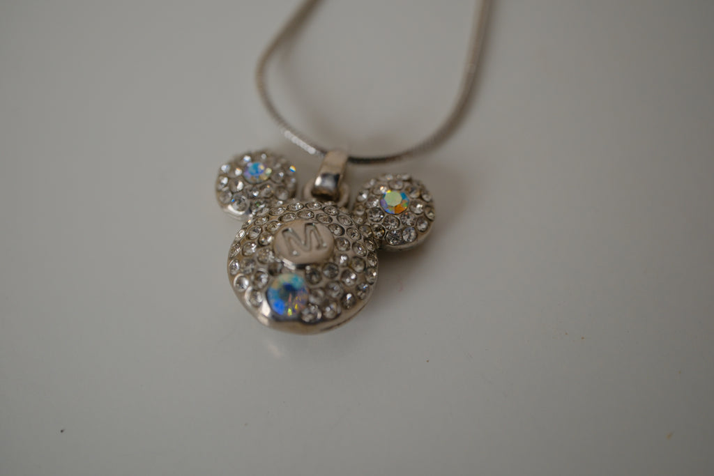 Mickey Mouse rhinestone pendant necklace