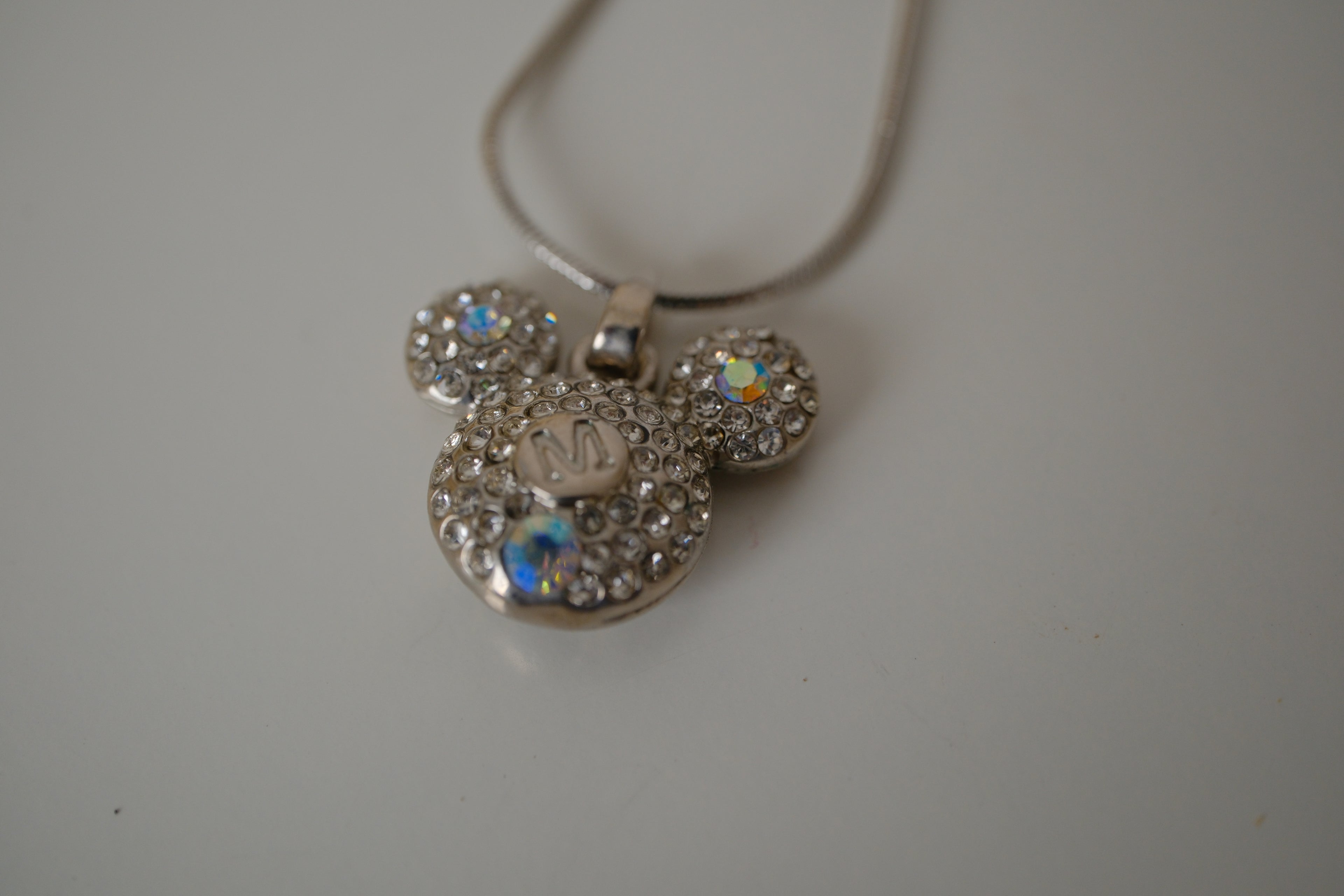 Mickey Mouse rhinestone pendant necklace