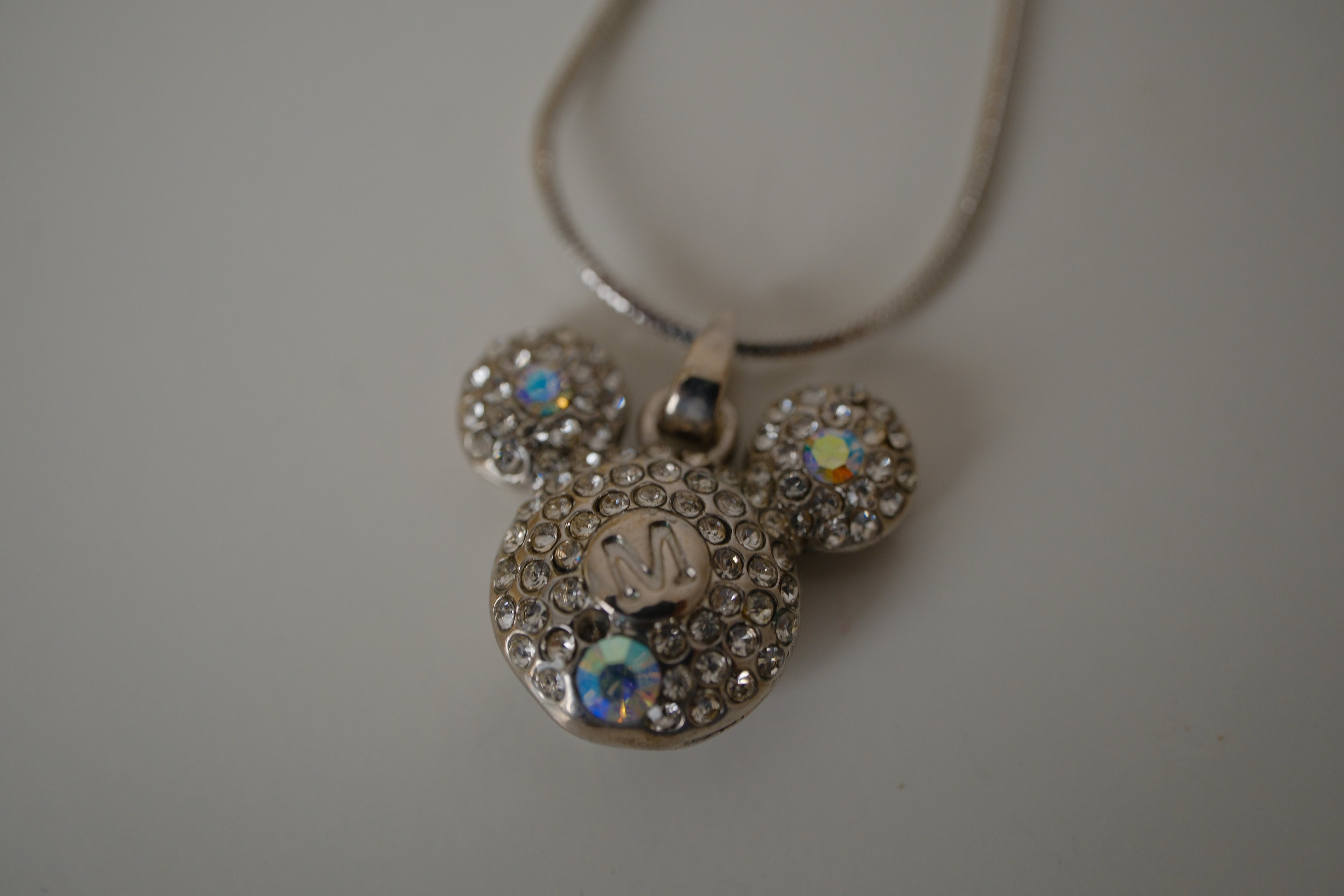 Mickey Mouse rhinestone pendant necklace