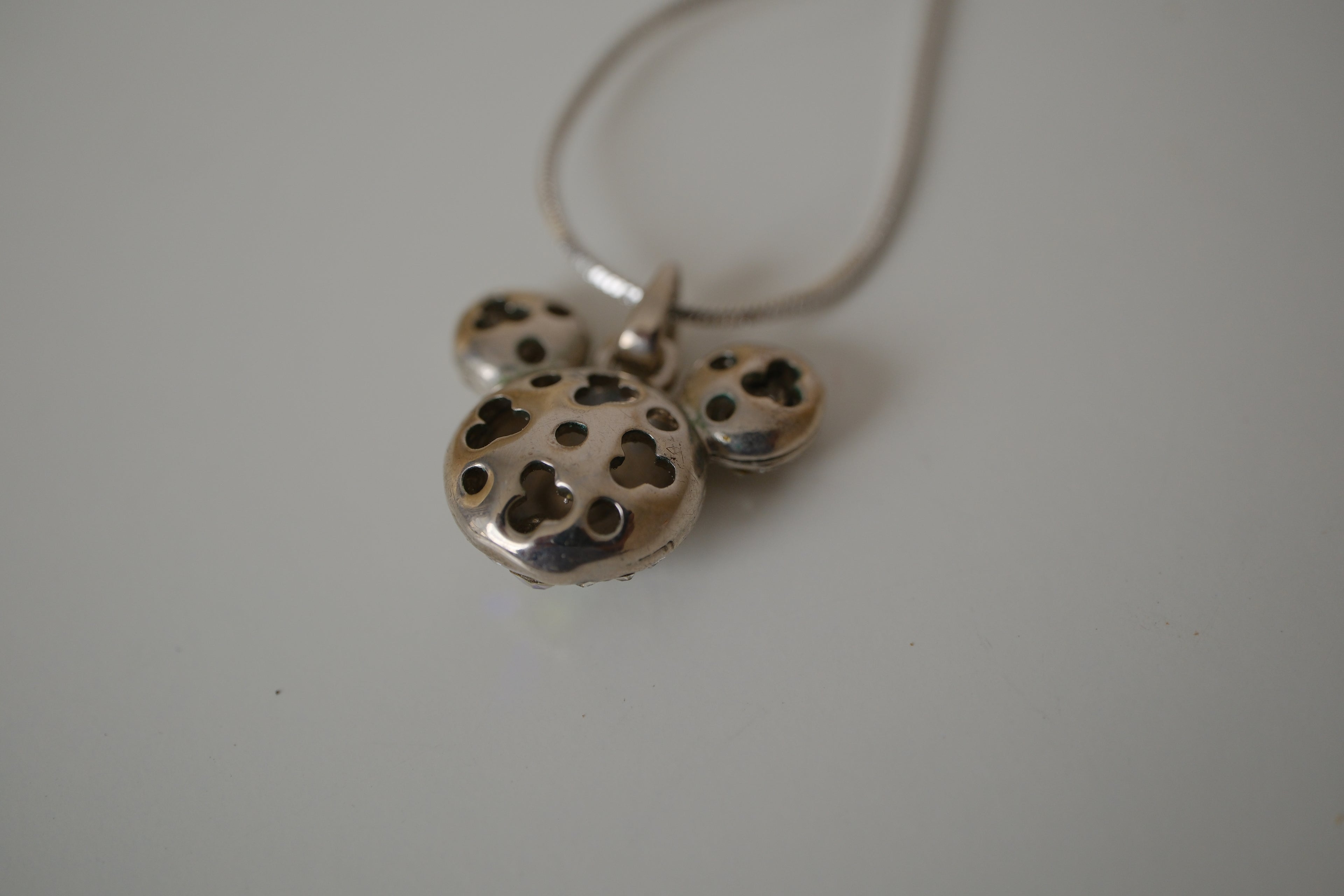 Mickey Mouse rhinestone pendant necklace