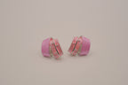 Vintage Pink sculptural layered hoop design
