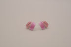Vintage Pink sculptural layered hoop design