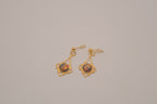 Vintage Rainbow flake dangle earrings