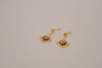 Vintage Rainbow flake dangle earrings