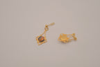 Vintage Rainbow flake dangle earrings