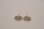 Vintage Olive green ornate drop earrings