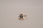 Vintage silver tone bypass ring