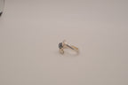 Vintage silver tone bypass ring