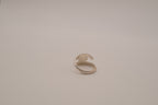 Vintage silver tone bypass ring