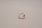 Vintage silver tone bypass ring